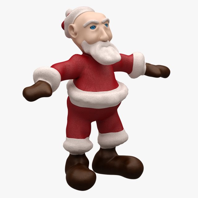 Santa RIGGED T-POSE 3D Model