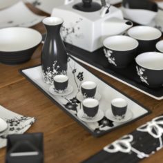 A set of dishes in the Japanese style 3D Model