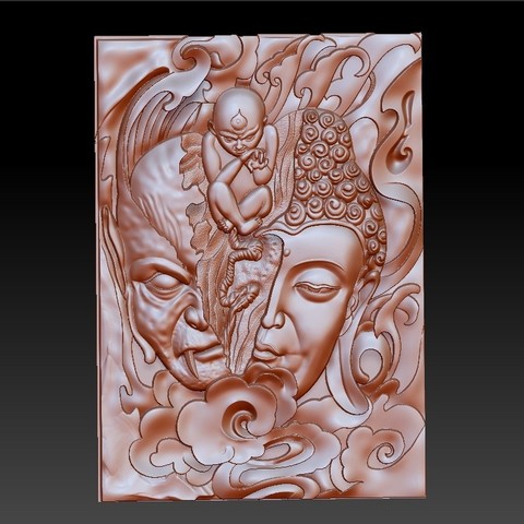 buddha or demon in a moment 3D Print Model