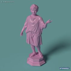 Polygonal Statue Camillus printable 3D Model