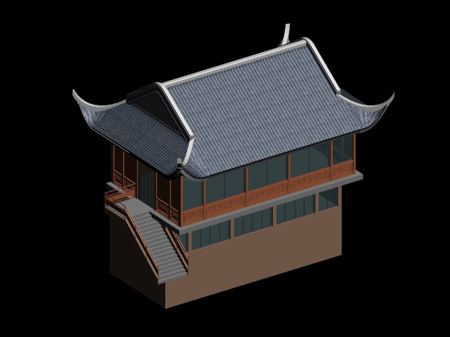 City chinese ancient luxury palace building – 10 3D Model