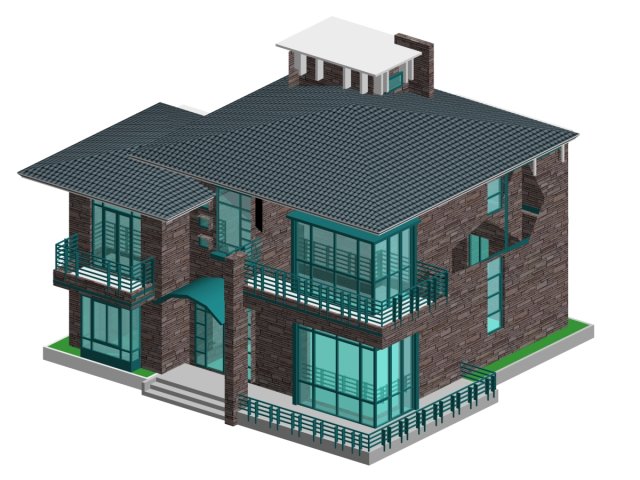 City – alone Villa 1178 3D Model
