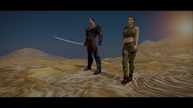 Futuristic Warriors with full rig and base facial shapekeys 3D Model