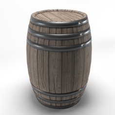 Barrel with PBS material 3D Model