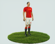 Ibrahimovic Football Player Game Ready 3D Character 3D Model