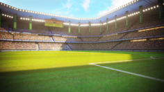 Football Soccer stadium game ready 3D Model