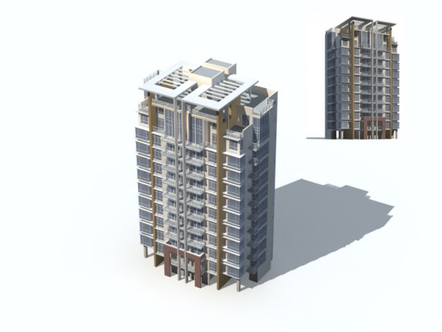 City Residential Garden villa office building design – 600 3D Model