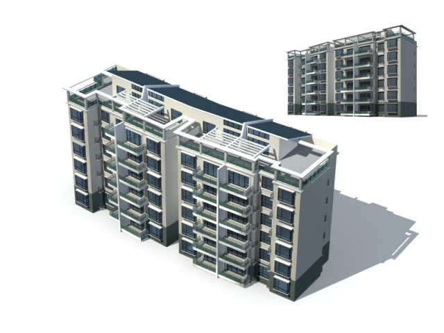 City Residential Garden villa office building design – 637 3D Model