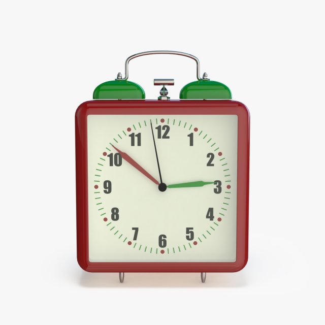 Square alarm clock 3D Model