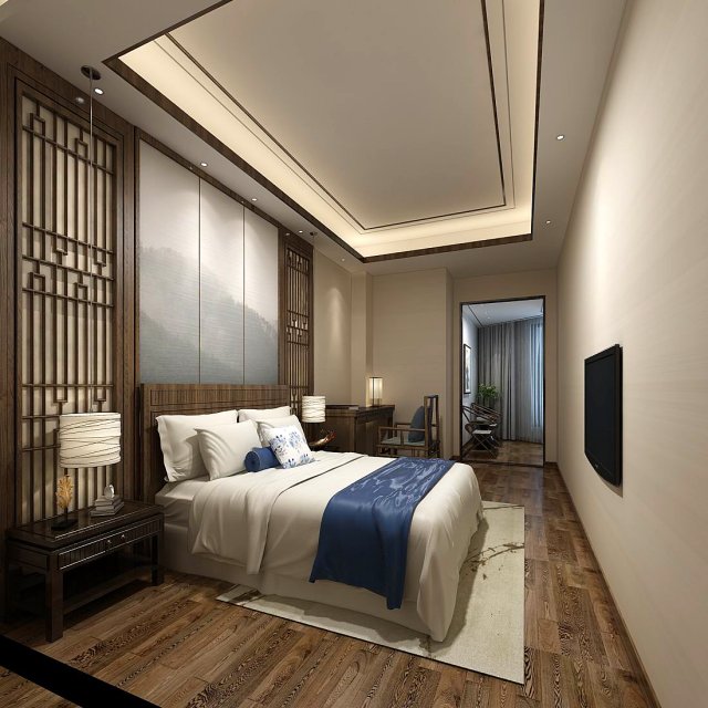 Deluxe master bedroom design 112 3D Model