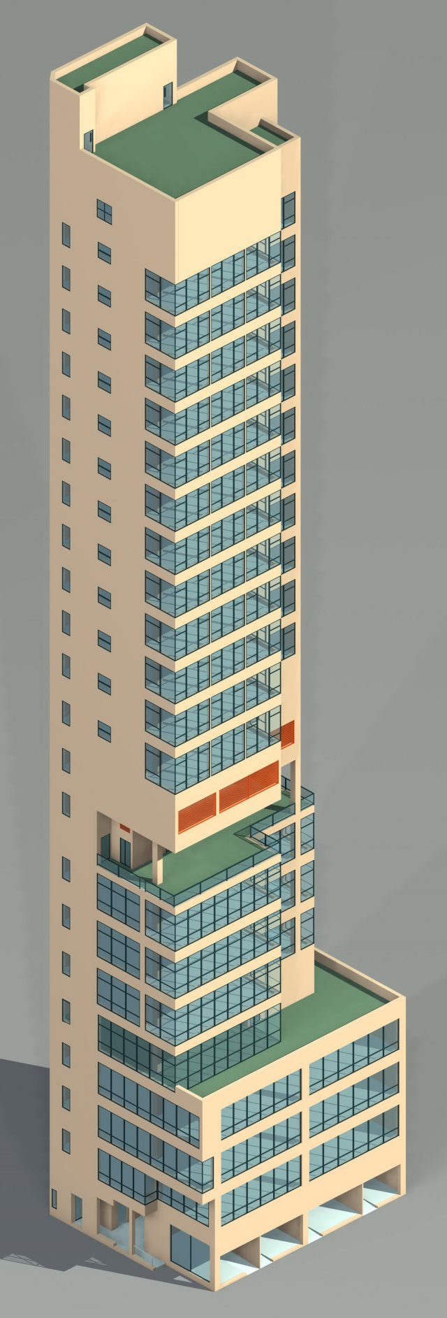 City office building construction avant-garde design hotel – 527 3D Model