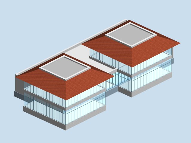 City hotel simple office building – 63 3D Model