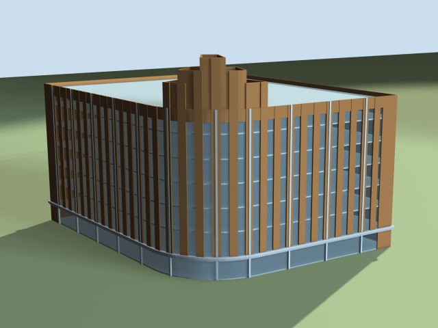 City hotel simple office building – 13 3D Model