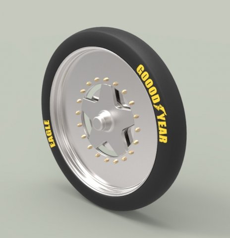 Front wheel from dragster 3D Model