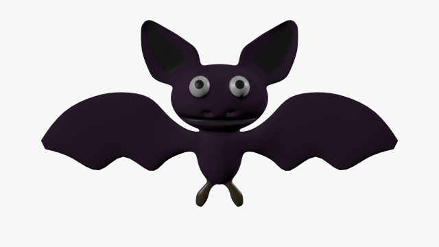 Cartoon bat 3D Model