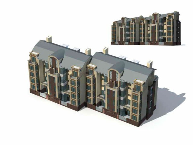 City Residential Garden villa office building design – 36 3D Model