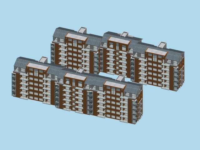 City Residential Garden villa office building design – 178 3D Model
