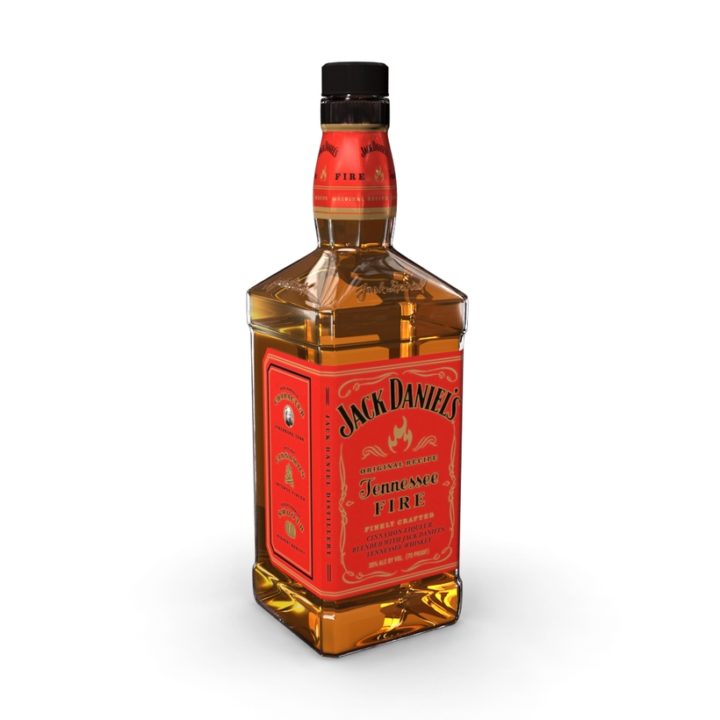 Jack Daniels Fire 70cl Bottle 3D Model
