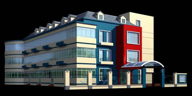 Kindergarten happy city office buildings – 32 3D Model