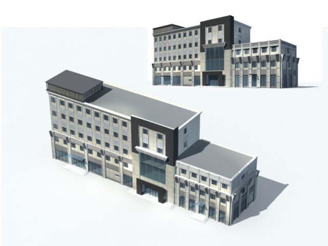 City office building construction avant-garde design hotel – 167 3D Model