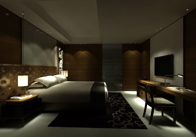 Bedroom hotel suites designed a complete 98 3D Model