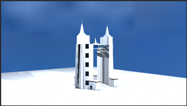 Sci-fi building 3D Model