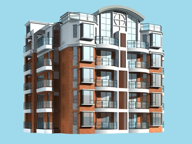City Residential Garden villa office building design – 145 3D Model