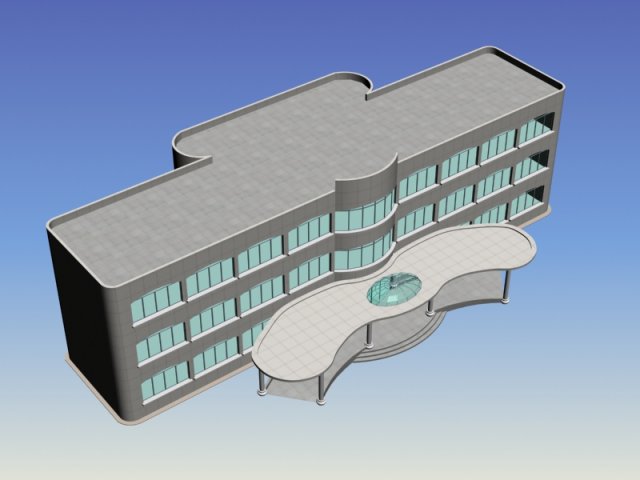 City hotel simple office building – 111 3D Model