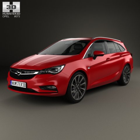 Opel Astra K Sports Tourer 2016 3D Model