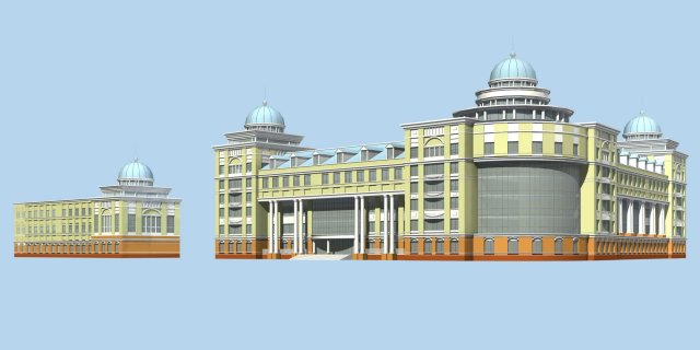 City ancient palace building luxury villas – 03 3D Model