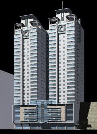 City office building construction avant-garde design hotel – 449 3D Model