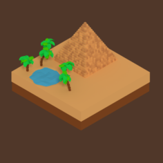 Lowpoly desert 3D Model