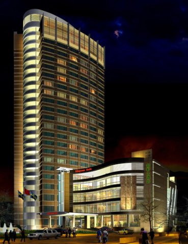 City office building construction avant-garde design hotel – 390 3D Model