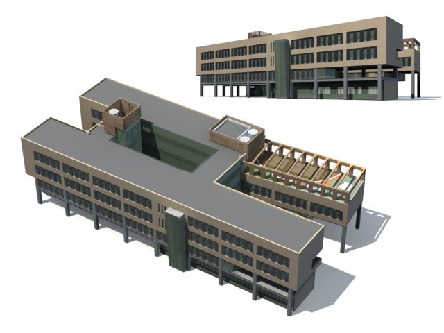 City office building construction avant-garde design hotel – 83 3D Model