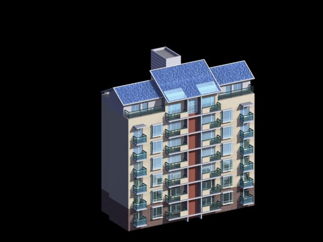 City Residential Garden villa office building design – 340 3D Model