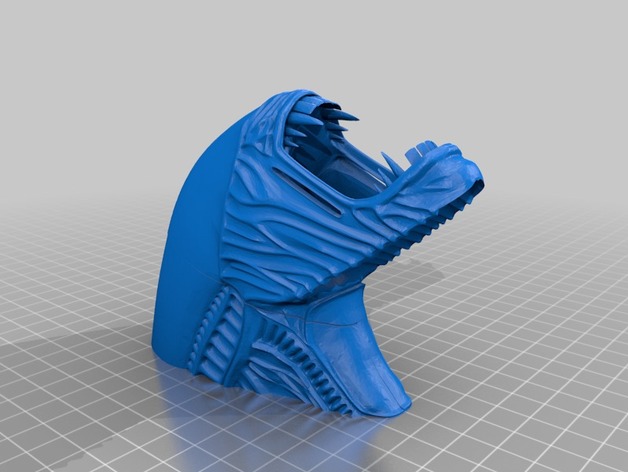 Alien Head Wall Hanger 3D Print Model