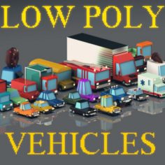 Low poly vehicles – Pack 3D Model