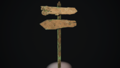 Old signpost 3D Model