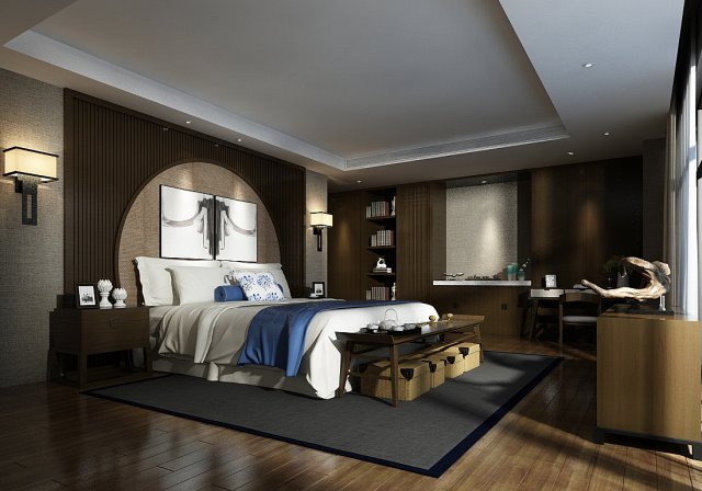 Deluxe master bedroom design 101 3D Model