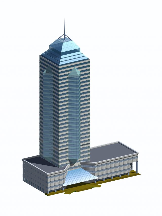 City office building construction avant-garde design hotel – 503 3D Model