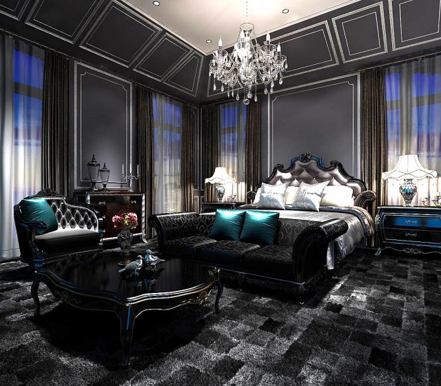 Deluxe master bedroom design 149 3D Model
