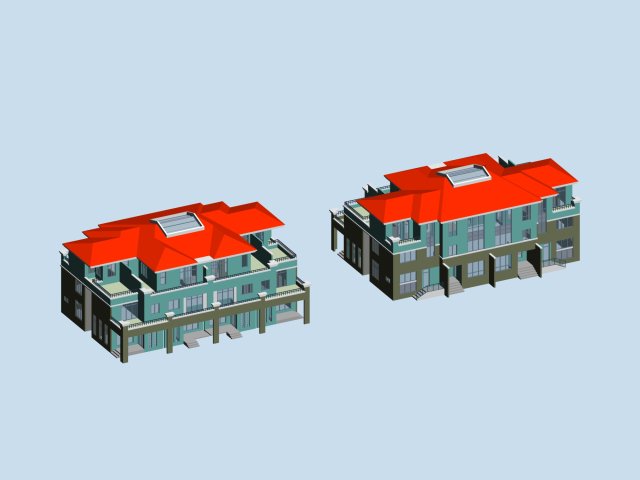 City – Stylish two-seat villa 16 3D Model