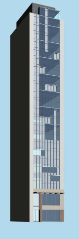 City office building construction avant-garde design hotel – 484 3D Model