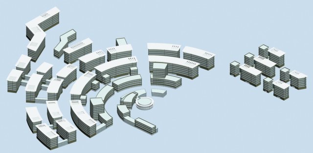 City hotel simple office building – 212 3D Model