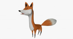 Cartoon fox 3D Model