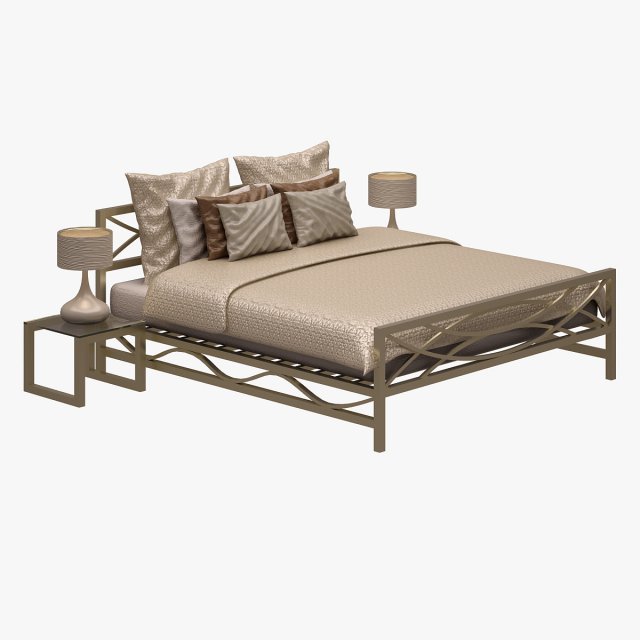 Bed Set 05 3D Model