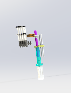 Simple cylinder driving institutions 3D Model