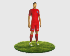 Neymar football Player game ready character 3D Model