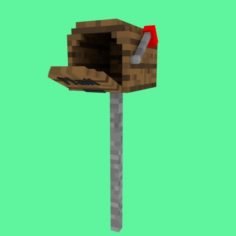 Minecraft Mailbox						 Free 3D Model