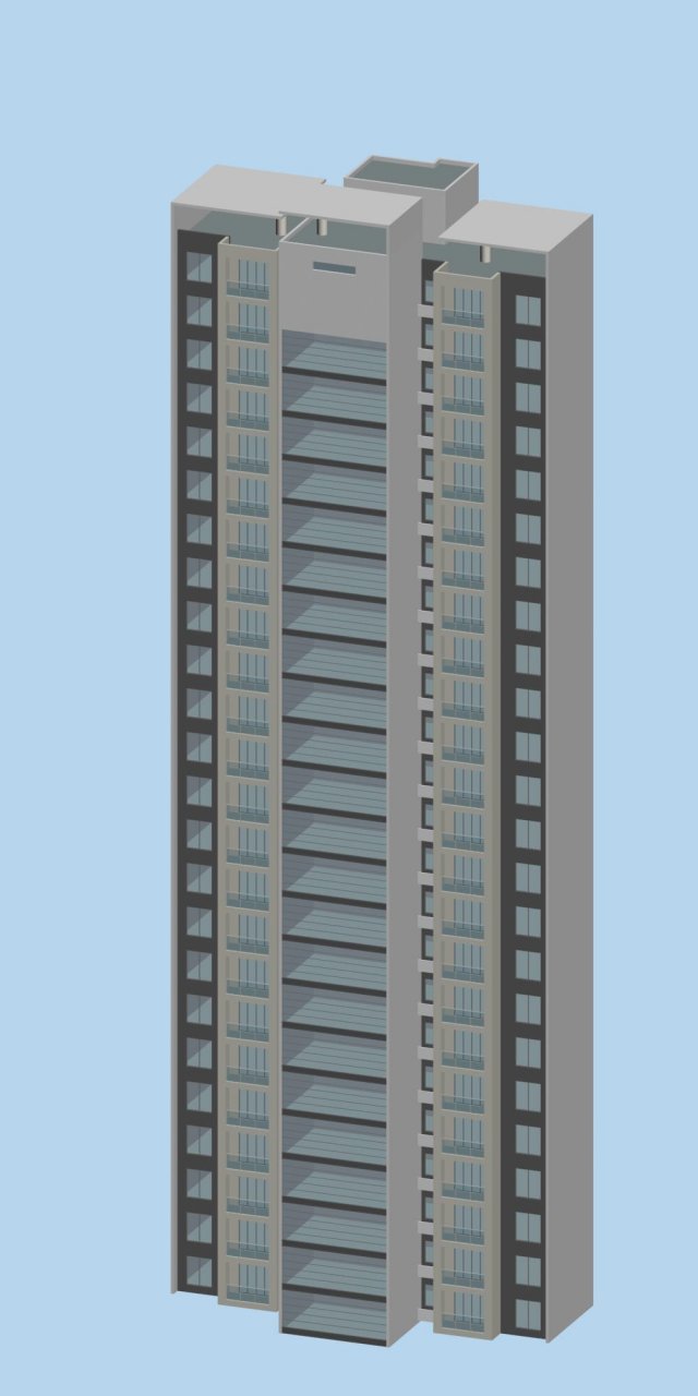 City hotel simple office building – 88 3D Model